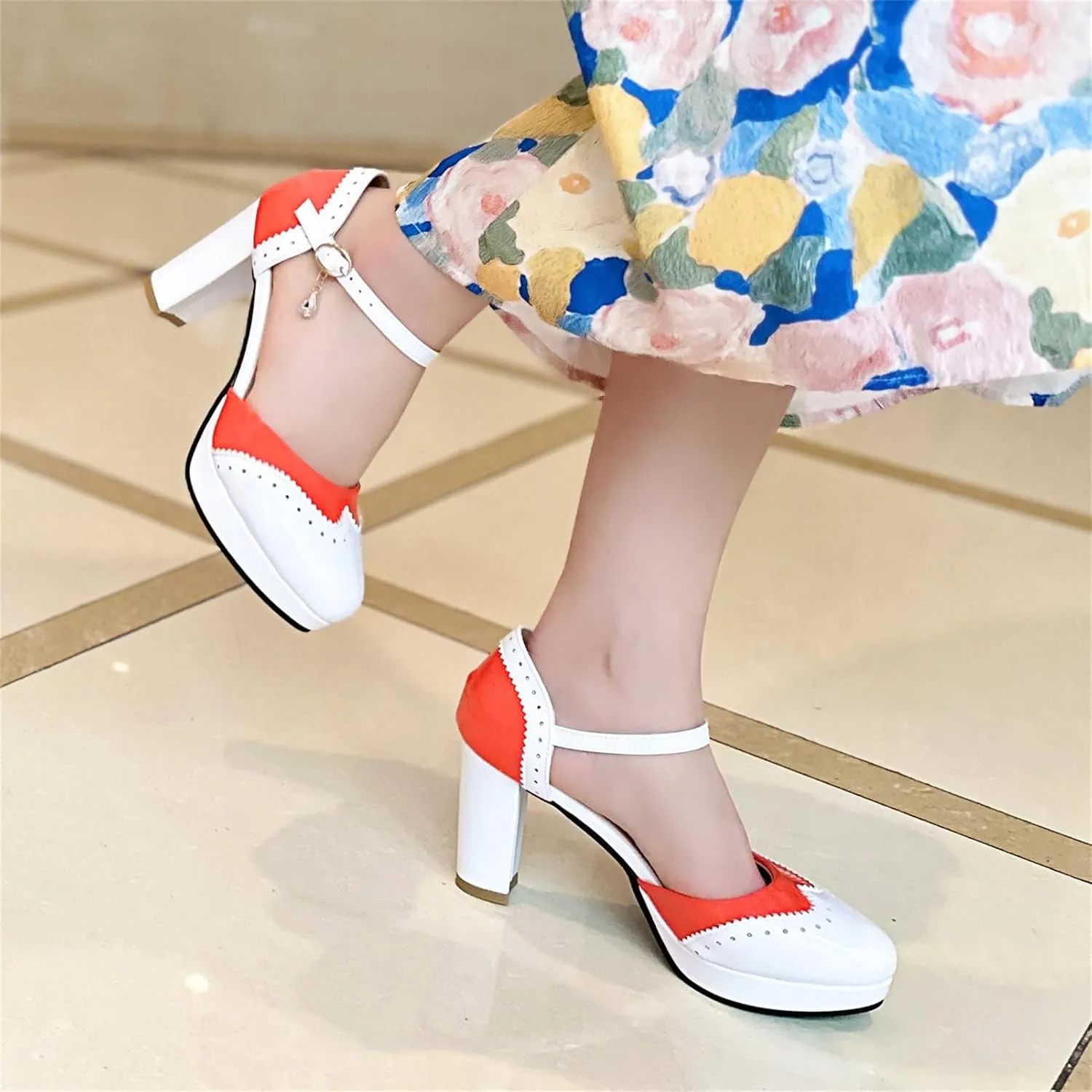 Mary Janes for Women Platform Heels Bow Kawaii Shoes Vintage Dress Pumps