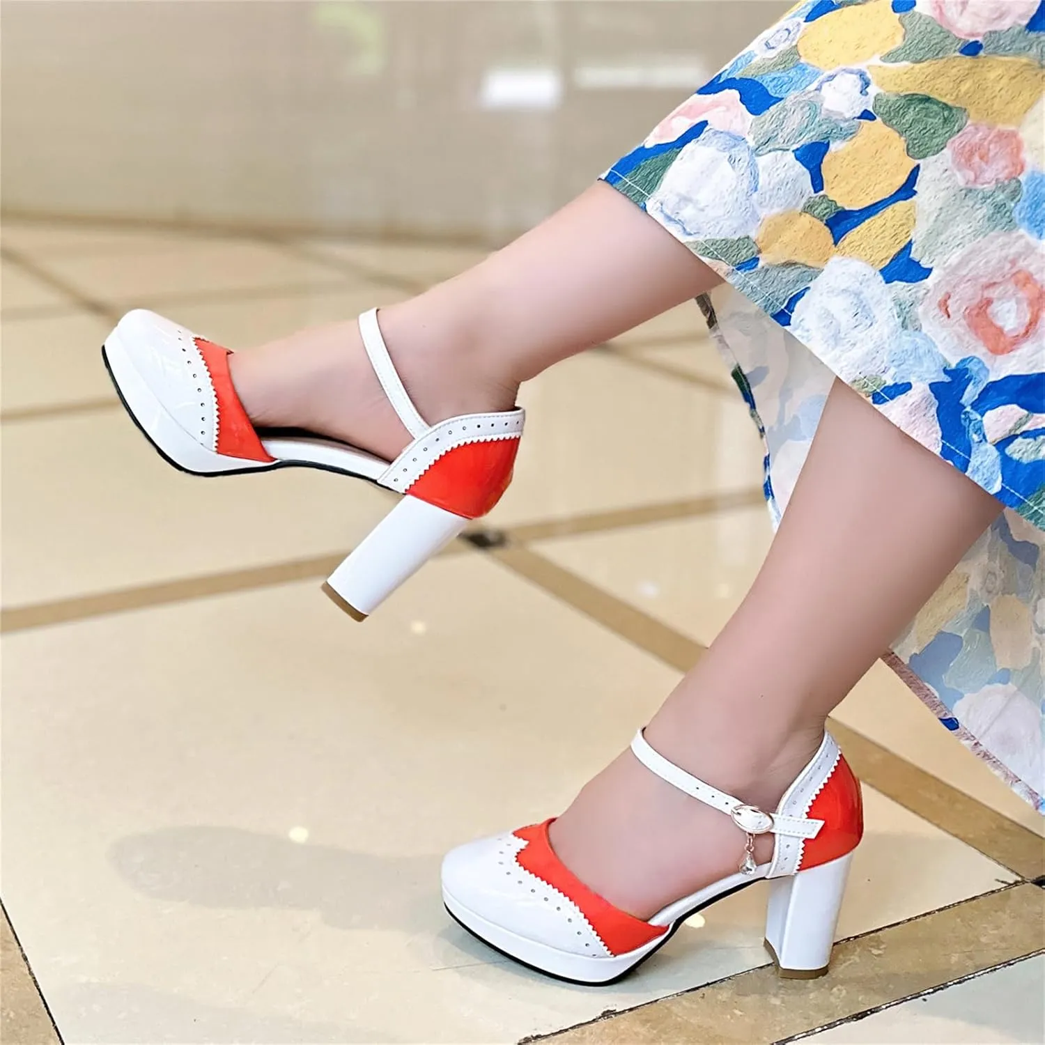 Mary Janes for Women Platform Heels Bow Kawaii Shoes Vintage Dress Pumps