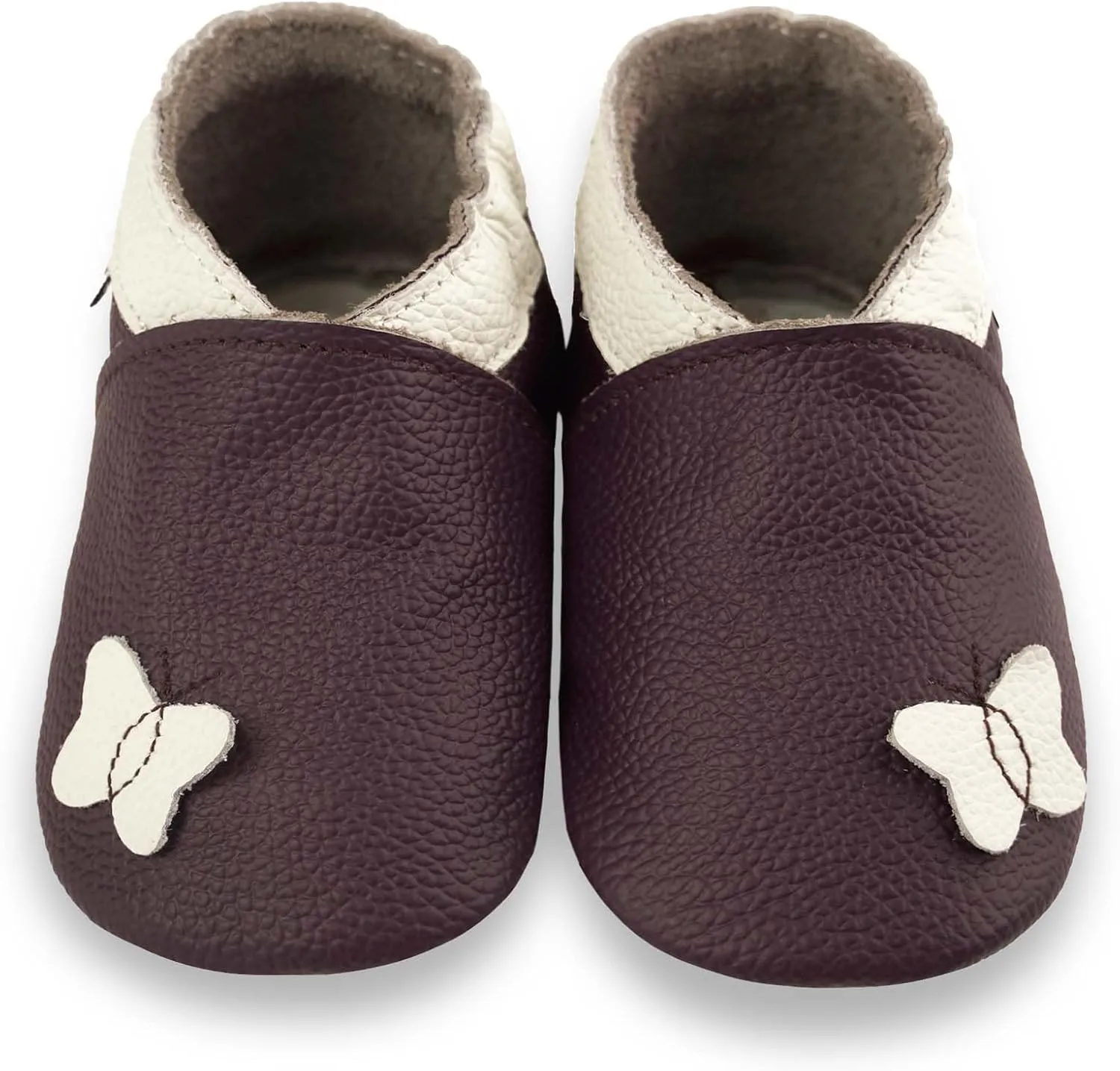Mejale Baby Shoes Soft Sole Leather Moccasins Cartoon Butterfly Infant Toddler First Walker Slippers