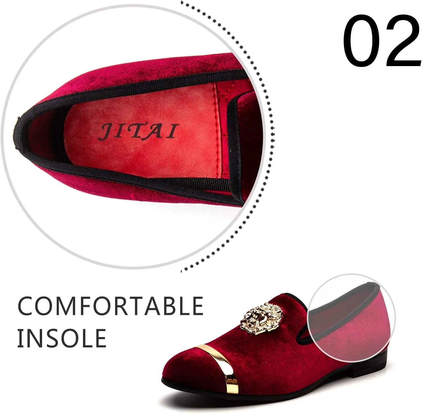 Men Genuine Leather Mens Metallic Textured Slip-on Glitter Loafers Shoes