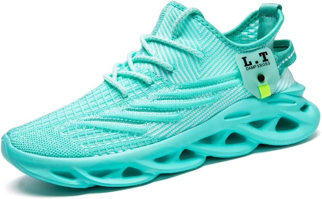 Men Running Shoes Slip On Tennis Walking Shoes Lightweight Breathable Sneakers for Gym Work Casual Soft Sole Trainers Non Slip Athletic Footwear