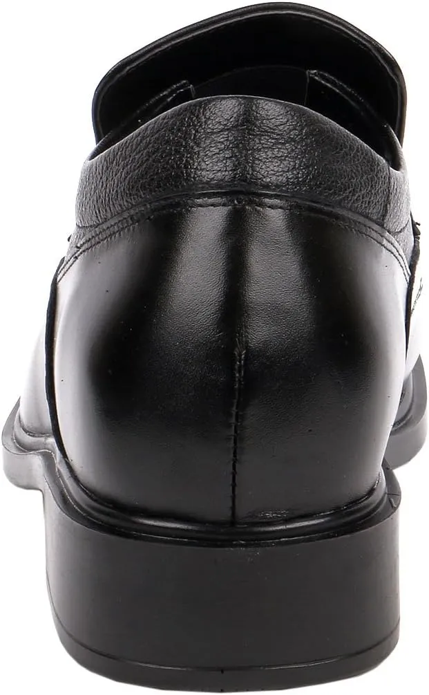 Men Shoes Increase Height Ultra Light Comfy Wide Feet Loafer Square, 3" Taller