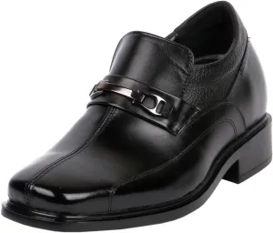 Men Shoes Increase Height Ultra Light Comfy Wide Feet Loafer Square, 3" Taller