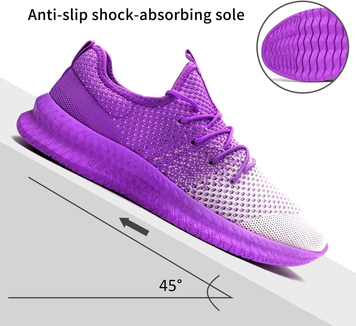 Men Slip On Running Shoes Lightweight Breathable Non-Slip Gym Sneakers Cushioned Comfort for Walking Fitness & Daily Training Leisure Athletic Sports Design