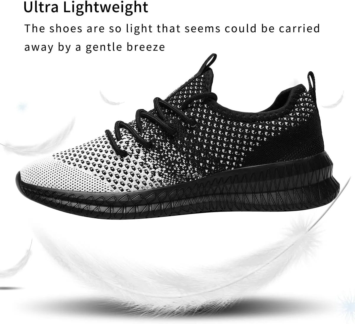 Men Slip On Running Sneakers Tennis Lightweight Non-Slip Athletic Shoes Cushioned Comfort for Walking Gym Fitness & Daily Training Leisure Sports
