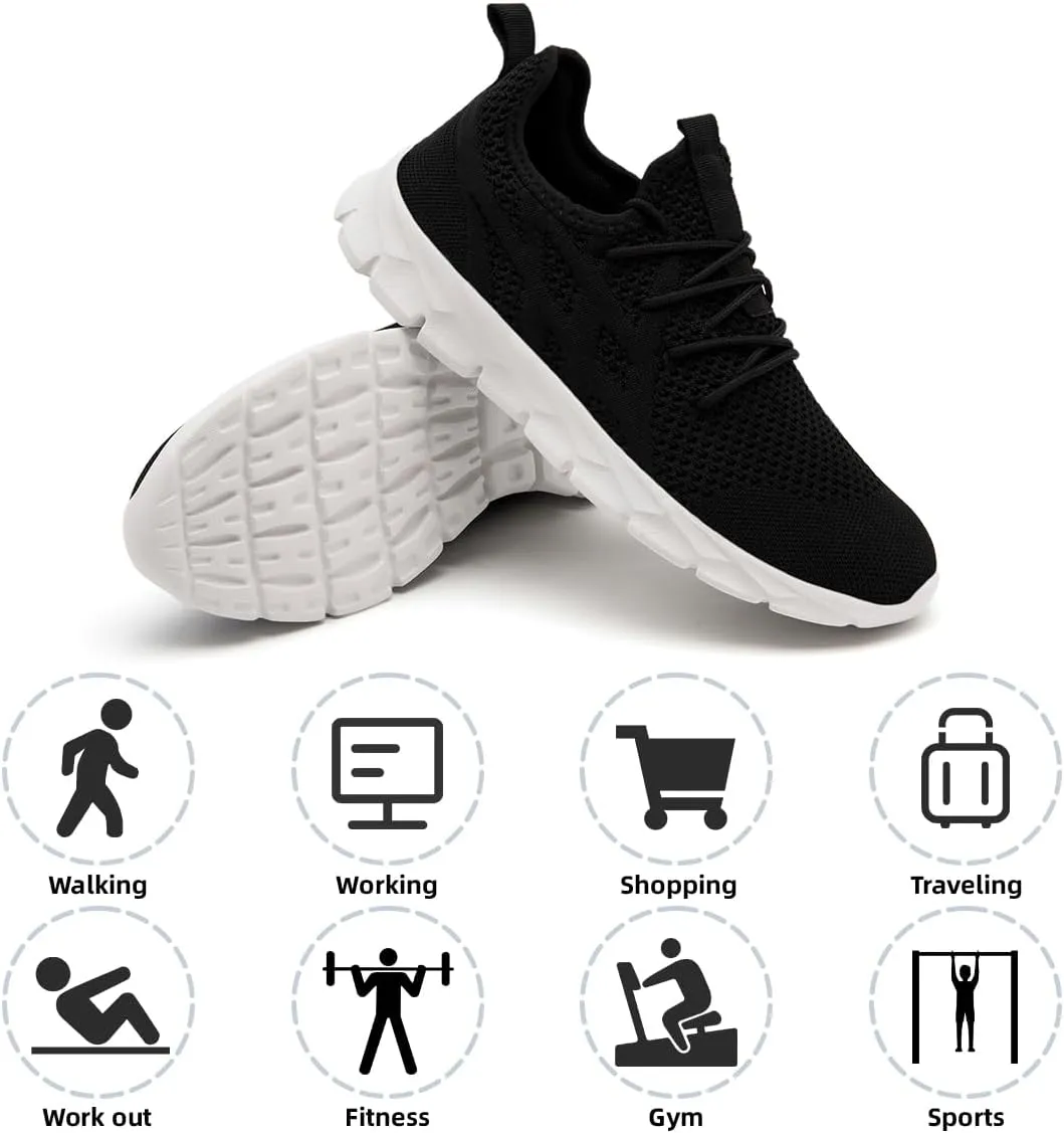 Men Slip On Running Sneakers Tennis Lightweight Non-Slip Athletic Shoes Cushioned Comfort for Walking Gym Fitness & Daily Training Leisure Sports