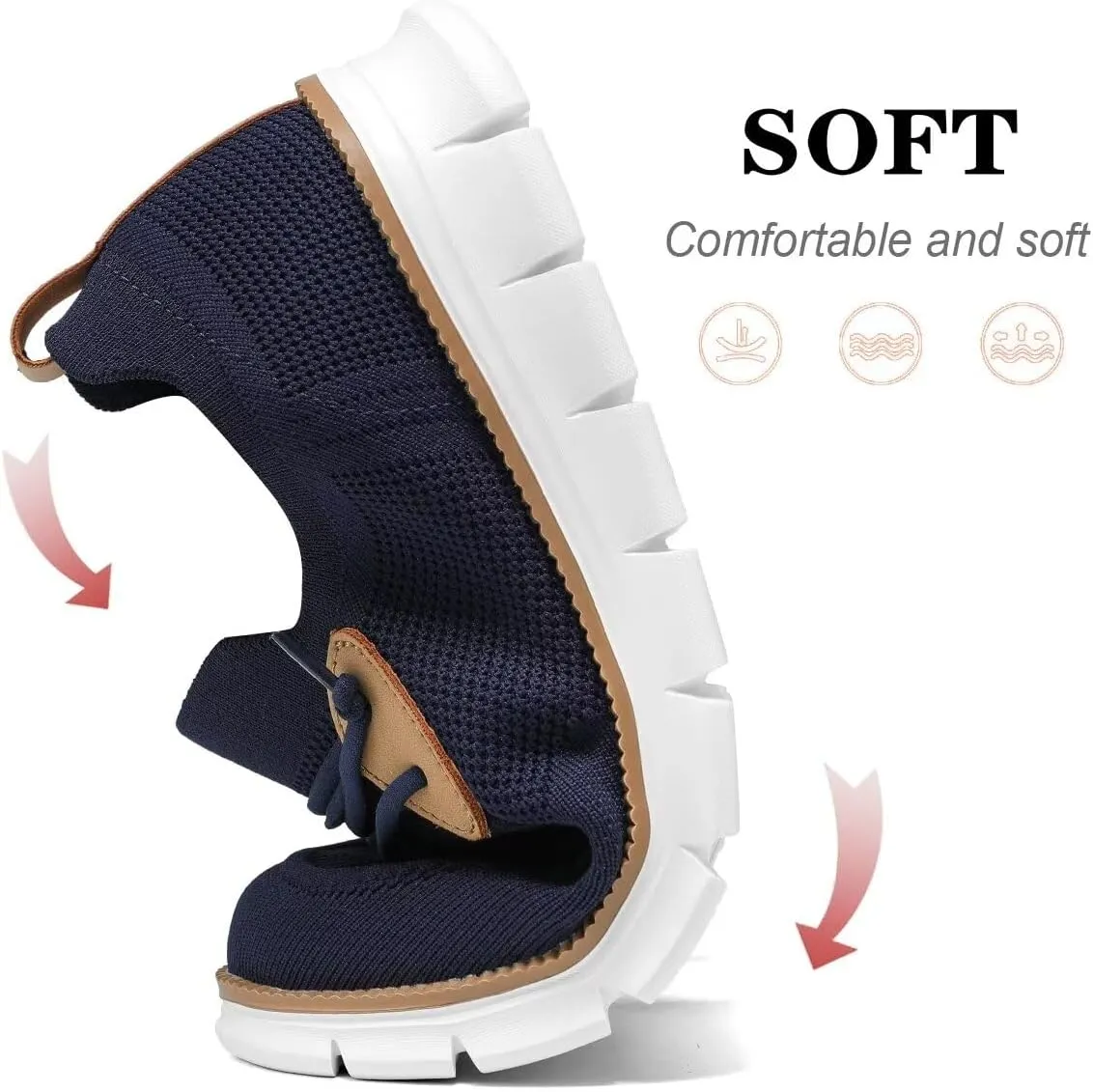 Mens Casual Loafers Shoes Slip On Fashion Walking Dress Sneakers Business Oxfords Work Lightweight Soft Sole Zapatos