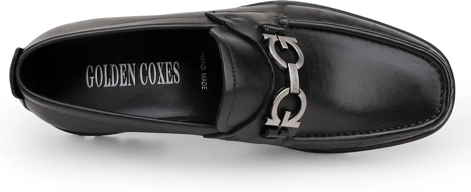 Men's Luxury Coffee Leather Penny Loafers, Classic Fashion Handmade Dress Shoes Casual Slip-on Loafer for Mens
