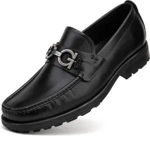 Men's Luxury Coffee Leather Penny Loafers, Classic Fashion Handmade Dress Shoes Casual Slip-on Loafer for Mens