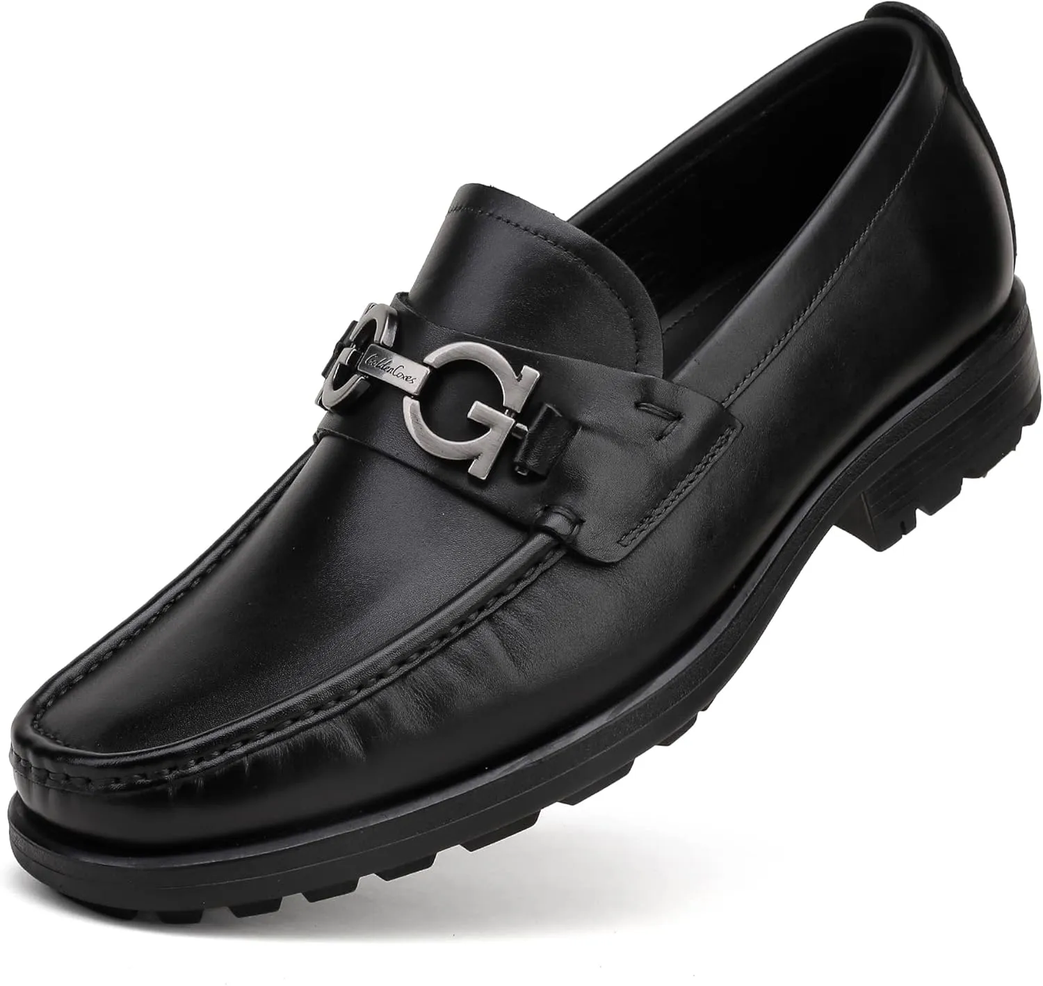 Men's Luxury Coffee Leather Penny Loafers, Classic Fashion Handmade Dress Shoes Casual Slip-on Loafer for Mens