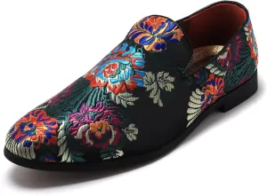 Men's Luxury Embroidery Penny Loafer Noble Slip-on Suede Loafers Shoes Smoking Slippers Party Dancing Shoes Plus Size 7-13