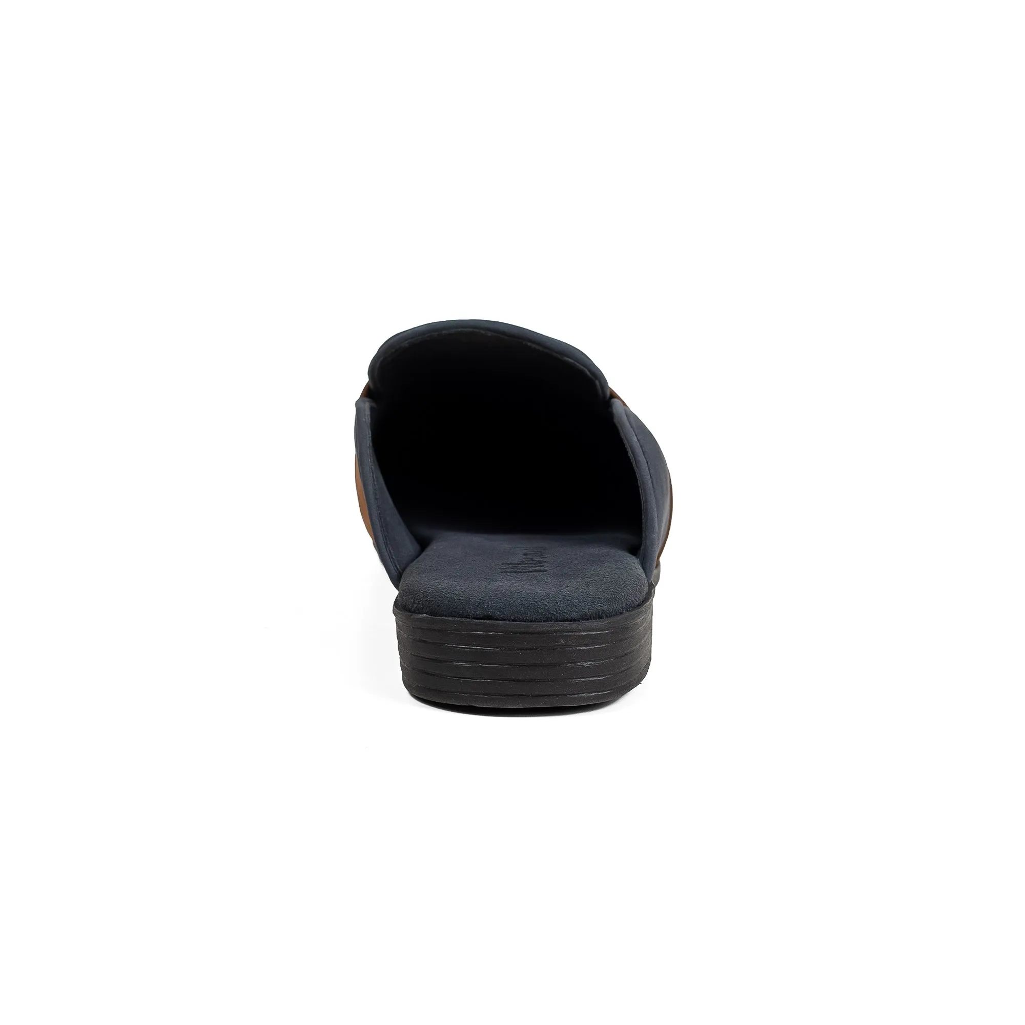 Men's Navy Nubuck Leather Slip-On Half Shoes | Vibrant® Stylish Comfort with TPR Outsole