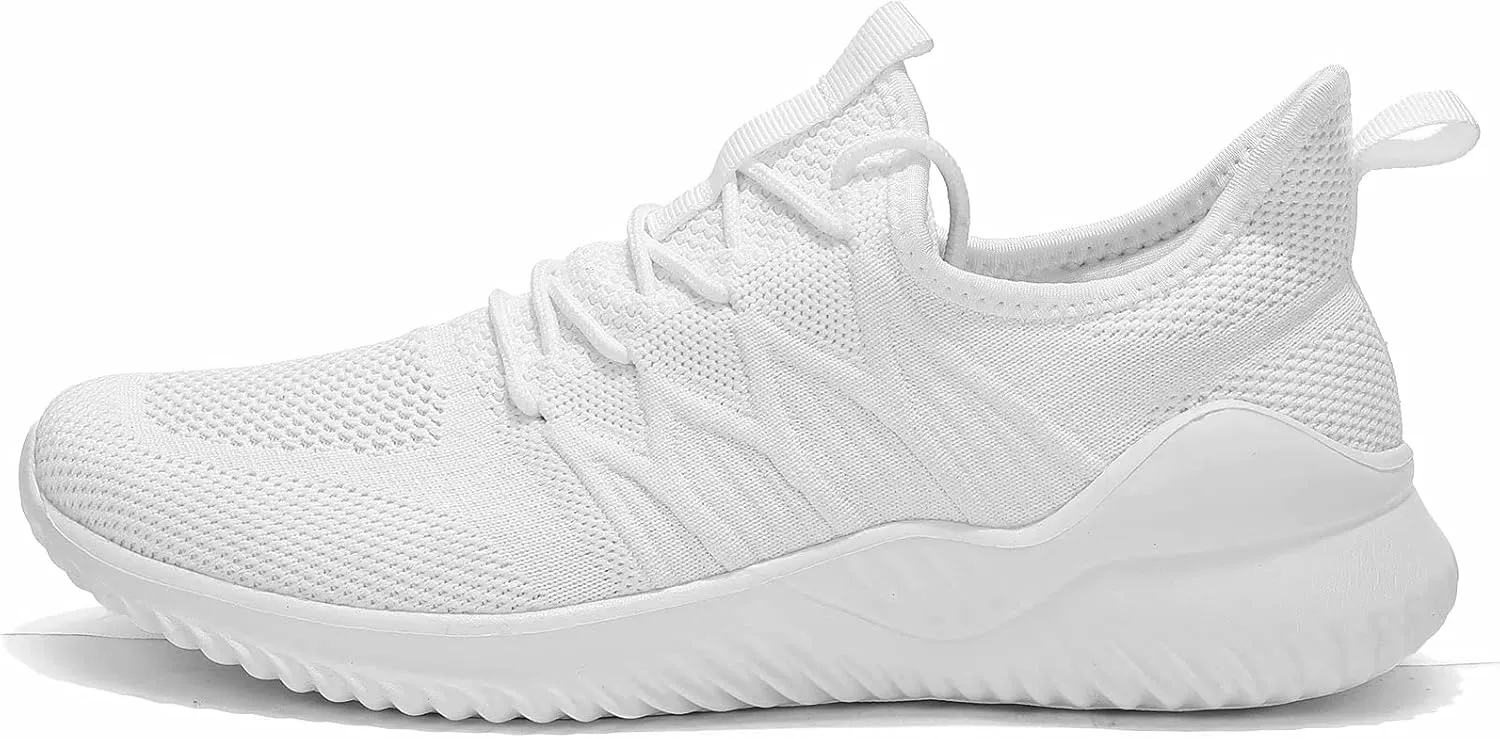 Mens Running Shoes Slip-on Walking Sneakers Lightweight Breathable Casual Soft Sole Trainers