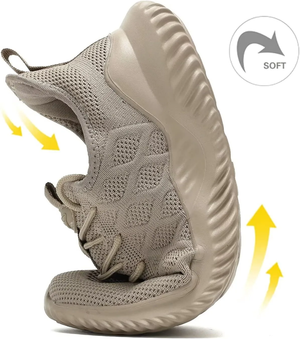 Mens Running Shoes Slip-on Walking Tennis Sneakers Lightweight Breathable Casual Soft Sole Mesh Workout Sports Shoes