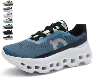 Men's Running Sneakers Shoes Comfortable Cushioned Mens Road Running Shoes, Slip on Breathable Soft Bottom Casual Athletic Shoes, Walking Tennis Jogging Workout Men Wide Trainers