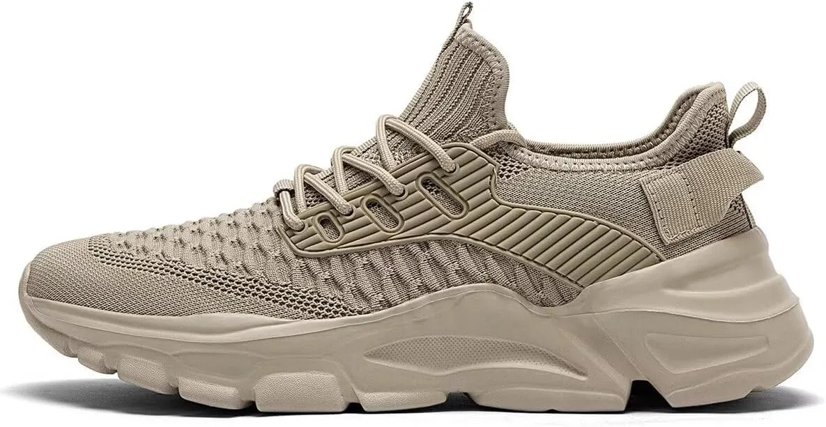 Mens Running Tennis Shoes Slip on Walking Fashion Athletic Sneakers Work Gym Shoes Comfort Lightweight Mesh Soft Sole