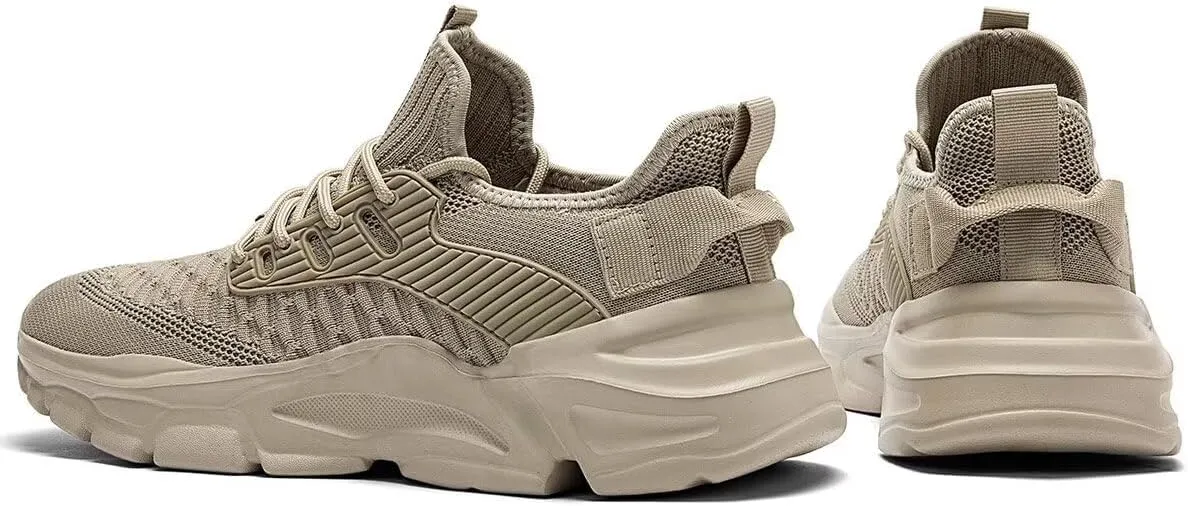 Mens Running Tennis Shoes Slip on Walking Fashion Athletic Sneakers Work Gym Shoes Comfort Lightweight Mesh Soft Sole