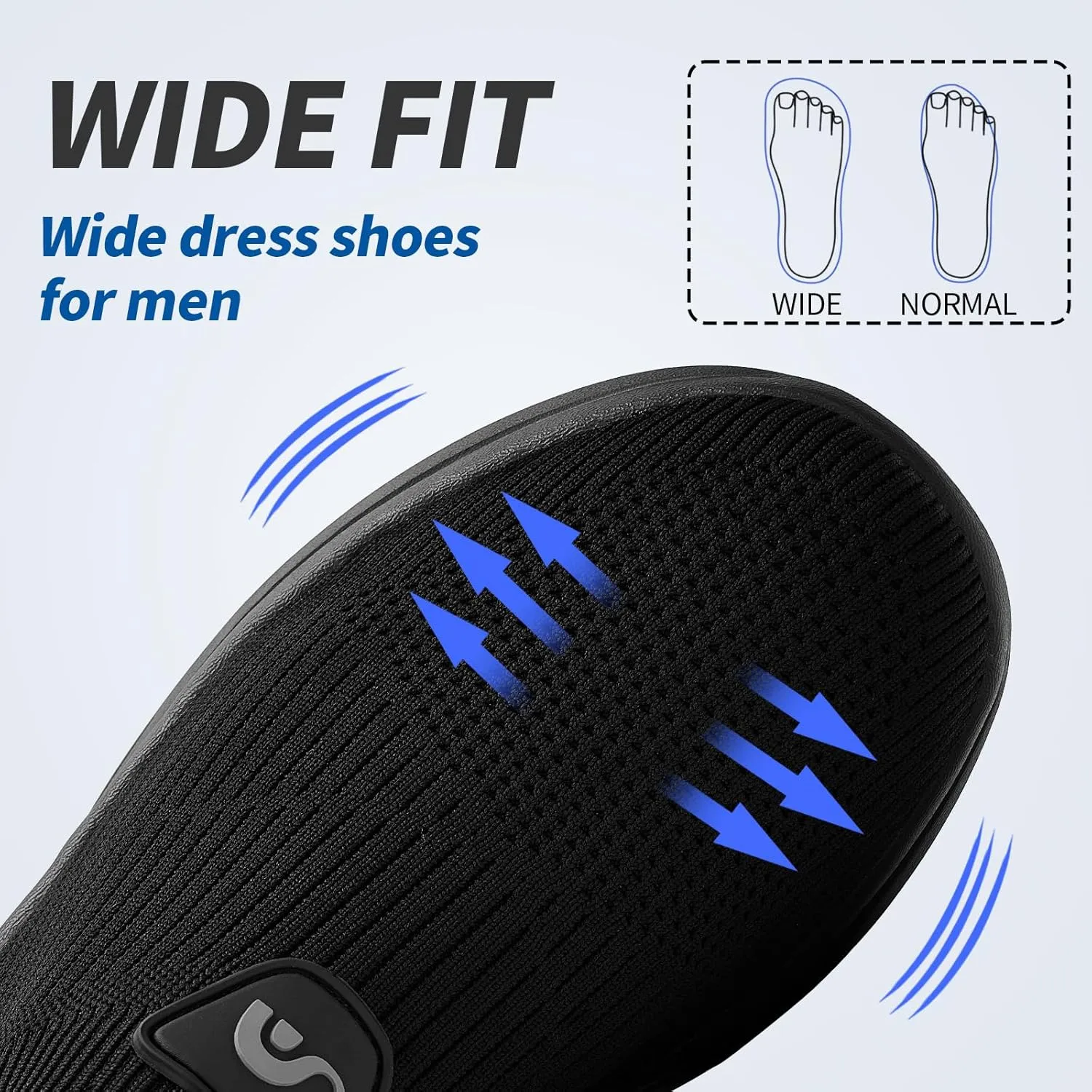 Men's Slip On Sneakers Walking Shoes Wide， Casual Soft Breathable Slip in Sock Sneakers，Non-Slip Rubber Sole, Workout,Athletic