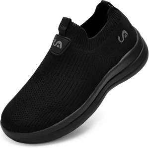 Men's Slip On Sneakers Walking Shoes Wide， Casual Soft Breathable Slip in Sock Sneakers，Non-Slip Rubber Sole, Workout,Athletic