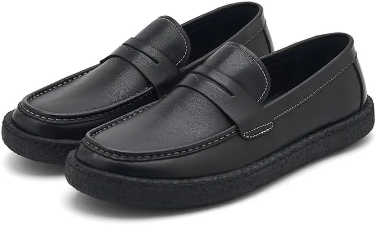 Men's Trendy Solid Slip On Loafer Shoes for Driving Walking Wedding Outdoor Indoor Size