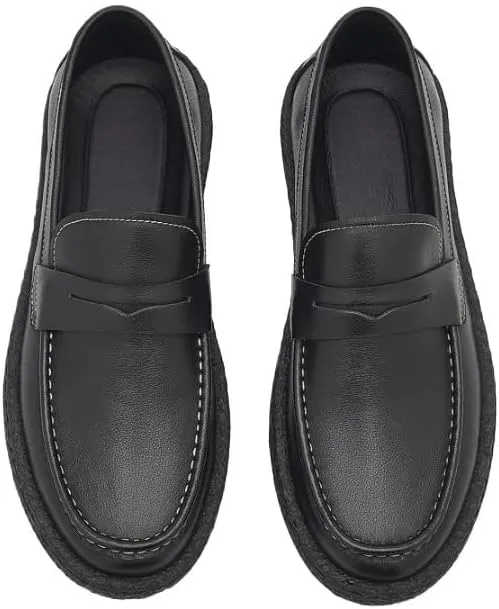 Men's Trendy Solid Slip On Loafer Shoes for Driving Walking Wedding Outdoor Indoor Size