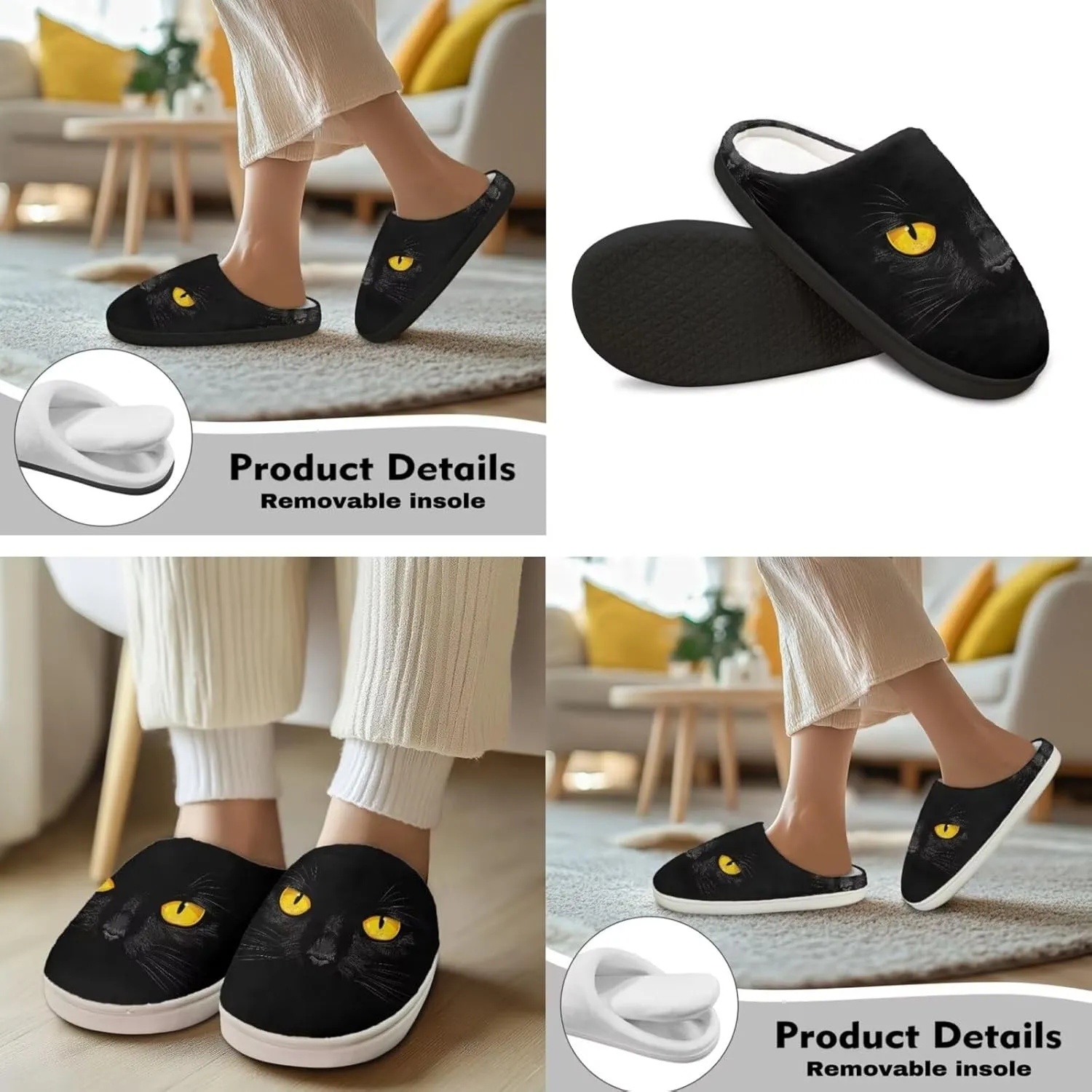 Men's Women's Non-slip Slippers, Flannel Warm Soft Cozy Slippers, House Bedroom Indoor/Outdoor Warm Shoes, Size 2-12