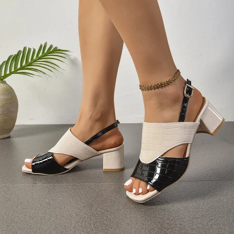 Mid-heel Chunky Heel Sandals