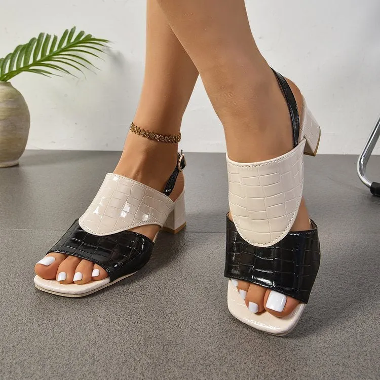 Mid-heel Chunky Heel Sandals