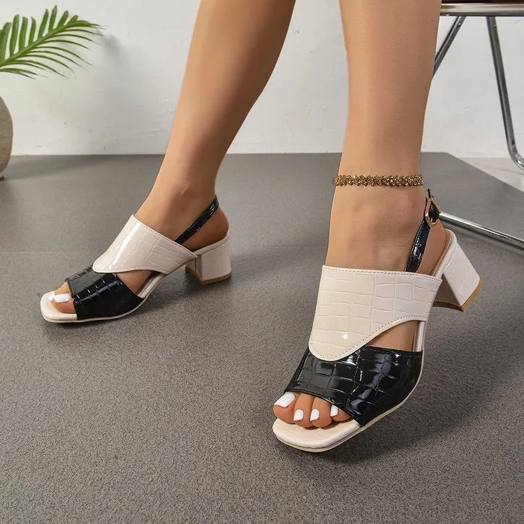 Mid-heel Chunky Heel Sandals