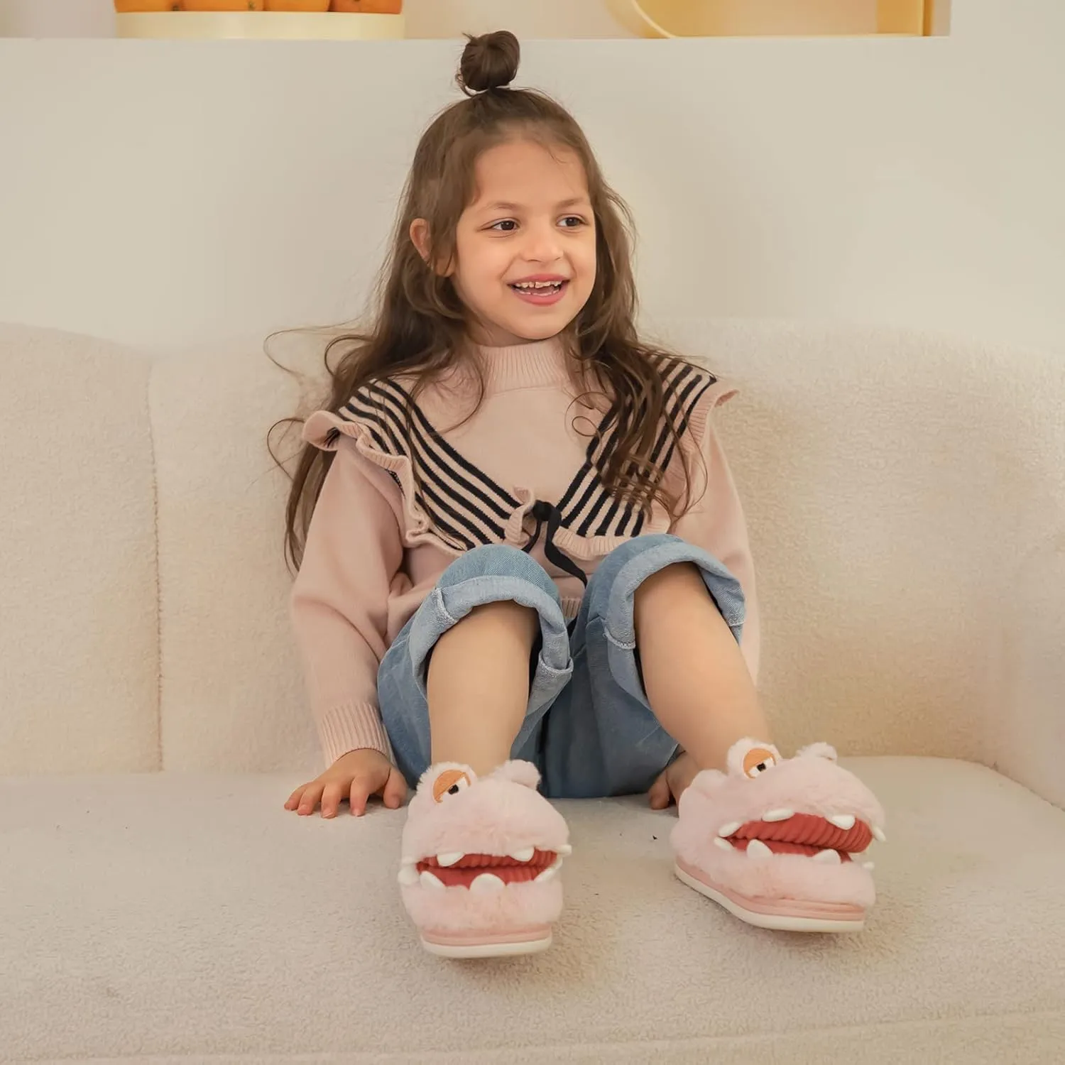 MK MATT KEELY Toddler Girls Bunny Slippers Winter Warm Shoes Rabbit House Soft Slippers