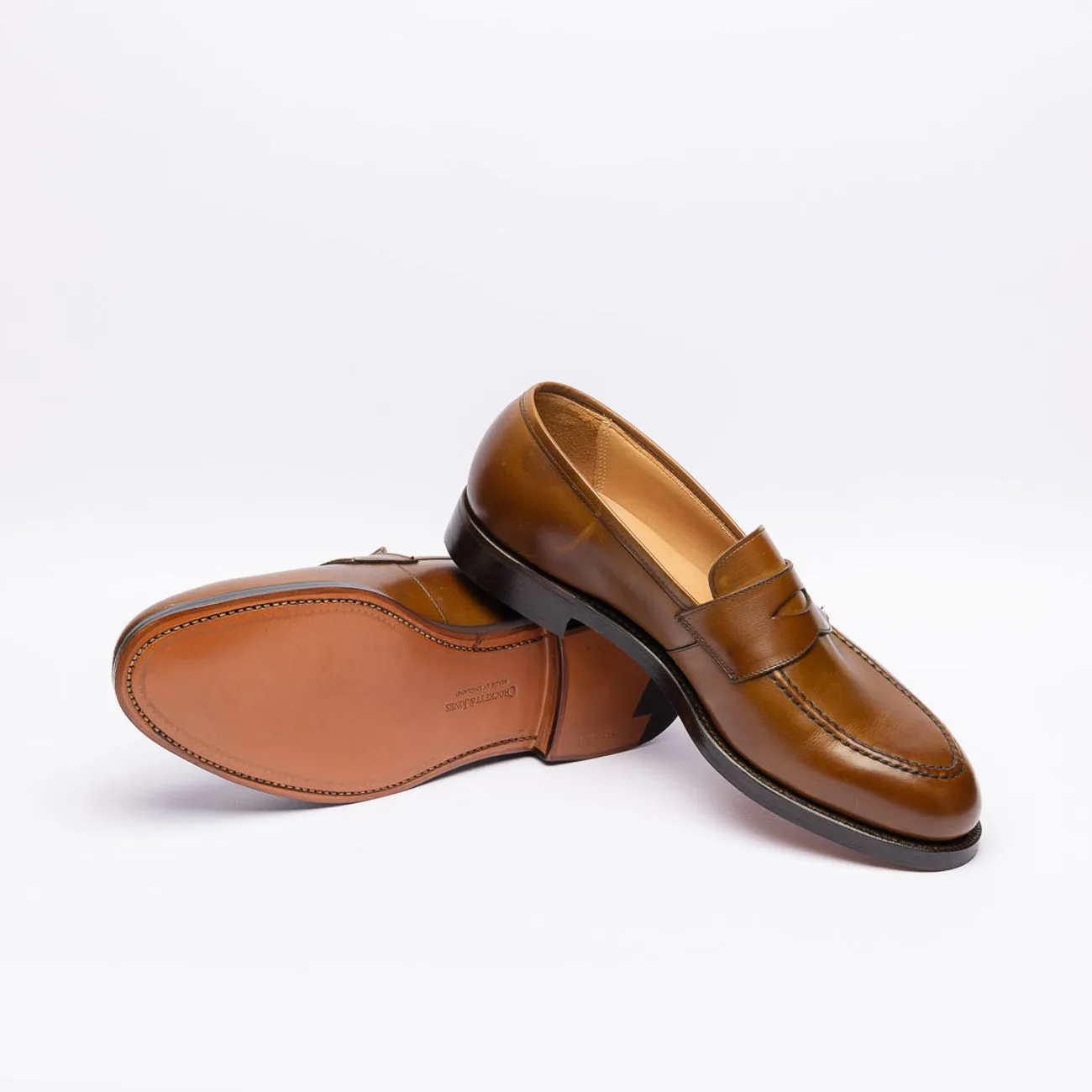 Mocassino penny Crockett & Jones Henley in pelle marrone (Light Brown*)