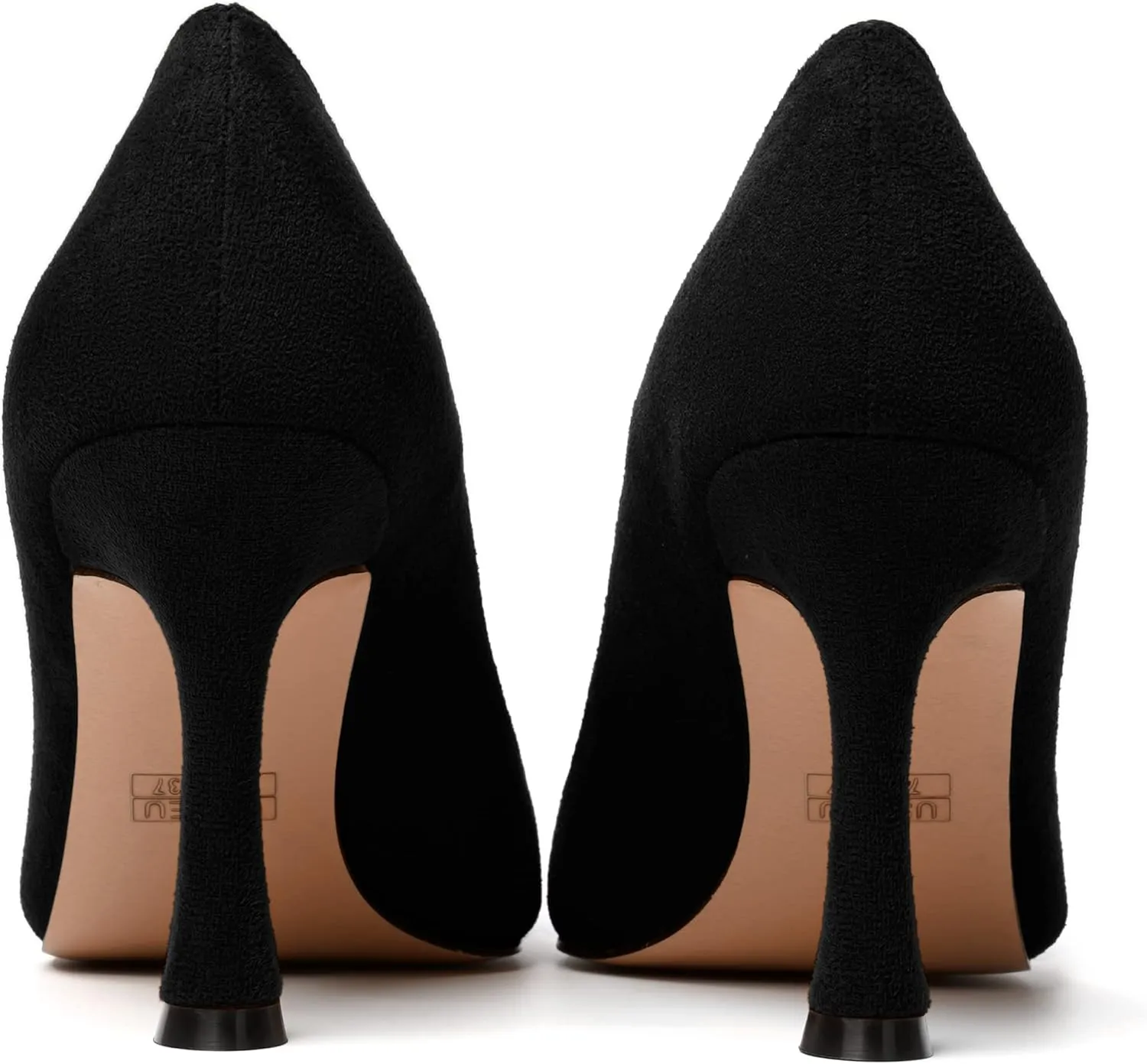 MODENCOCO Womens Fashion Slip On Pointed Toe Sexy Party Suede Stiletto High Heel Pumps Dress Shoes 3.5 Inch