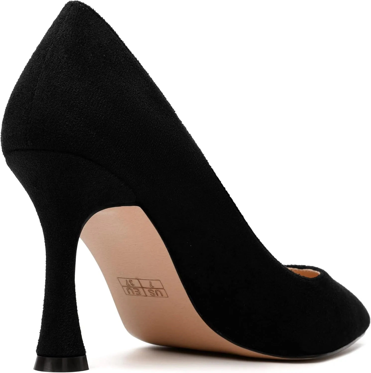 MODENCOCO Womens Fashion Slip On Pointed Toe Sexy Party Suede Stiletto High Heel Pumps Dress Shoes 3.5 Inch