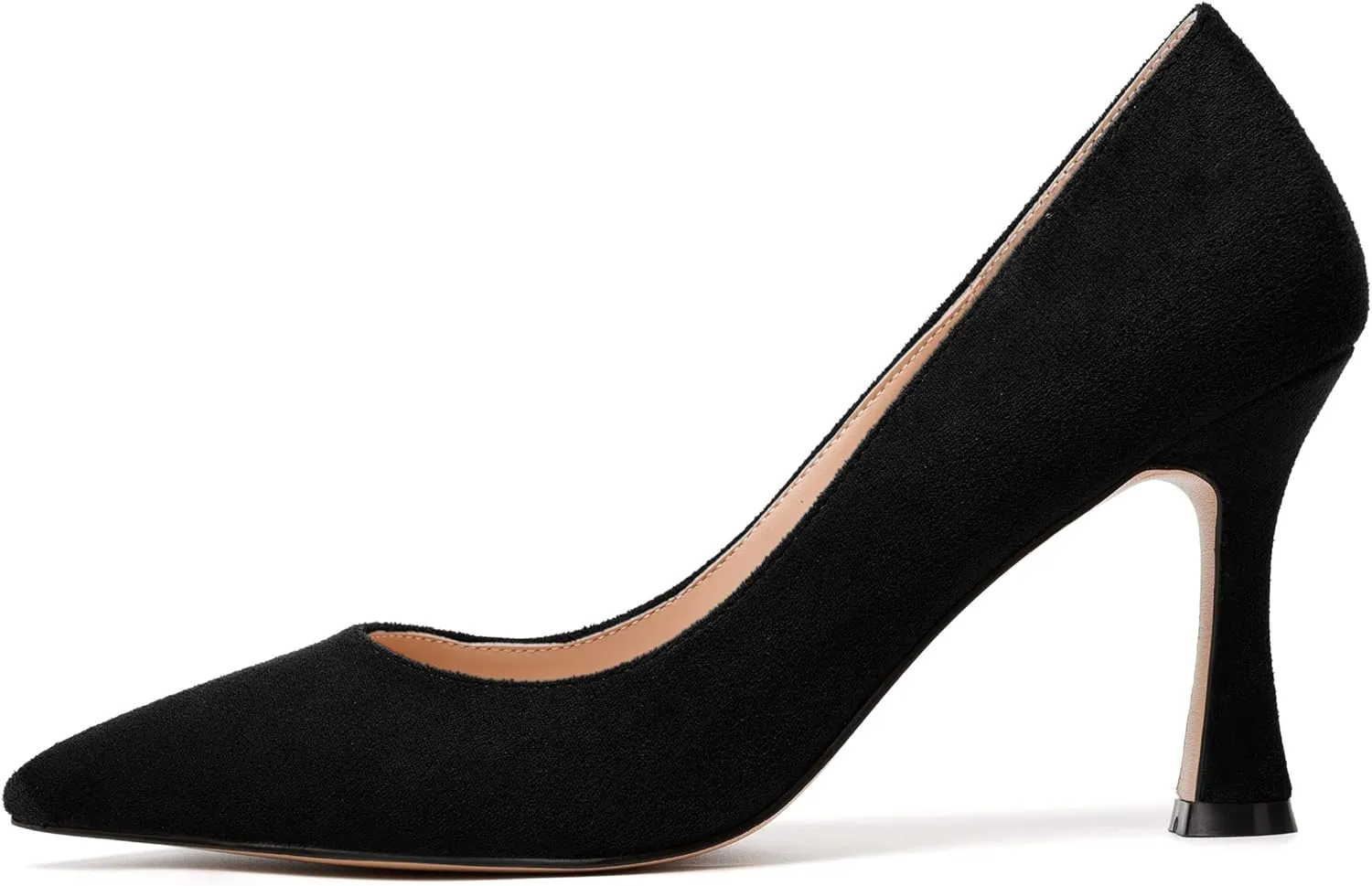 MODENCOCO Womens Fashion Slip On Pointed Toe Sexy Party Suede Stiletto High Heel Pumps Dress Shoes 3.5 Inch