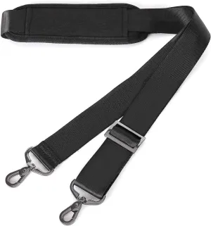 MOSISO 56 inch Shoulder Strap, Adjustable Thick Soft Universal Replacement Non-Slip Fit Padded with Metal Swivel Hooks for Laptop Shoulder Bag/Laptop Messenger Bag/Crossbody Bag, Black