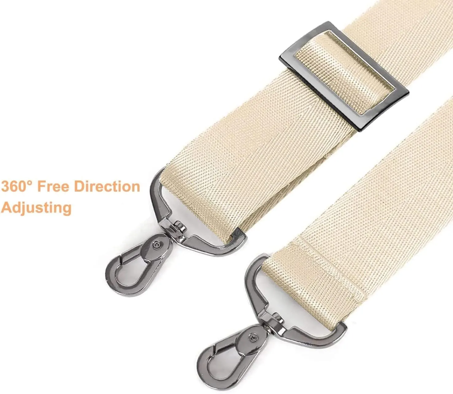 MOSISO 56 inch Shoulder Strap, Adjustable Thick Soft Universal Replacement Non-Slip Fit Padded with Metal Swivel Hooks for Laptop Shoulder Bag/Laptop Messenger Bag/Crossbody Bag, Khaki