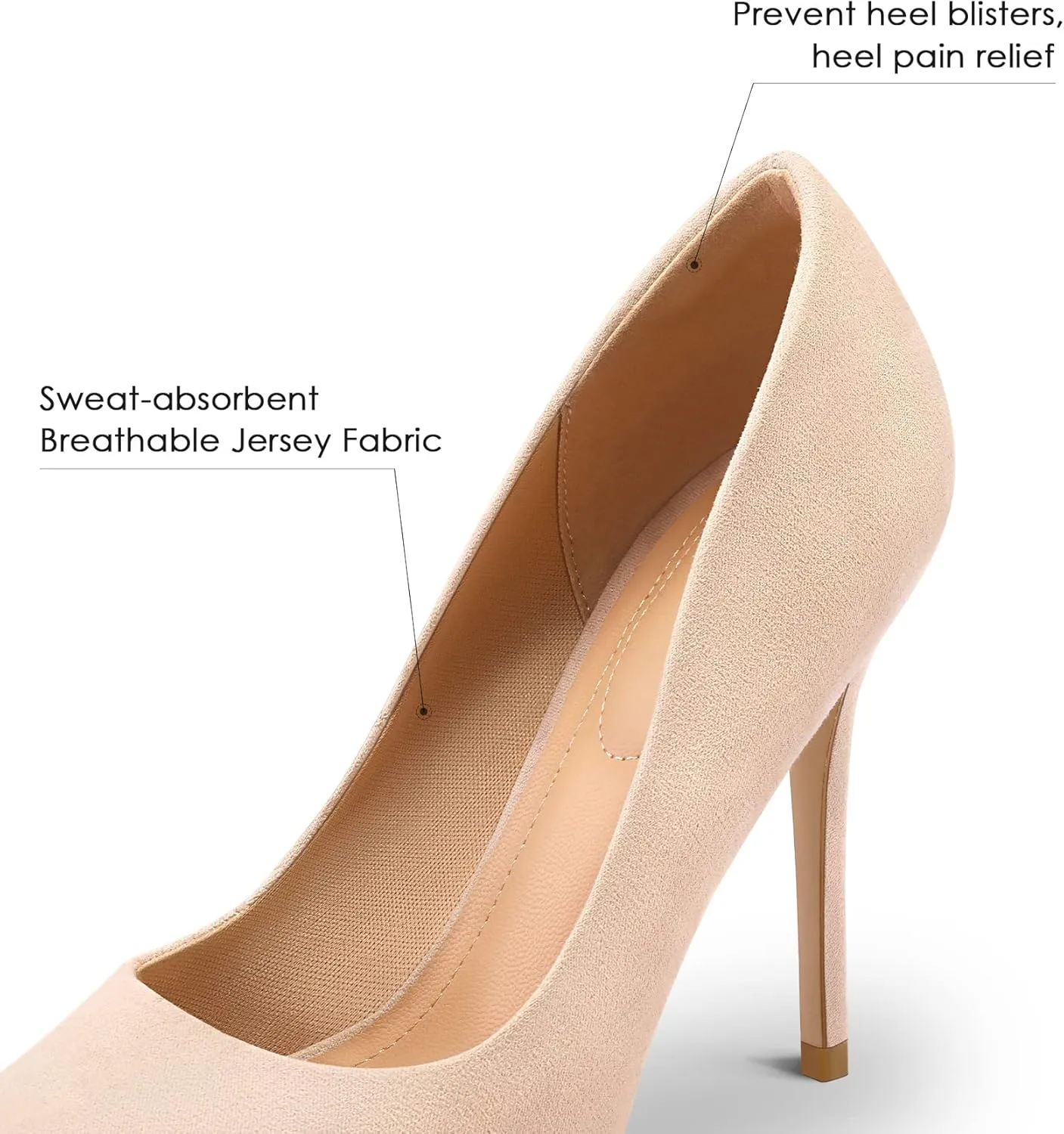 mysoft Women's High Heels Pumps Closed Pointed Toe Stiletto 4IN Heels Dress Wedding Shoes