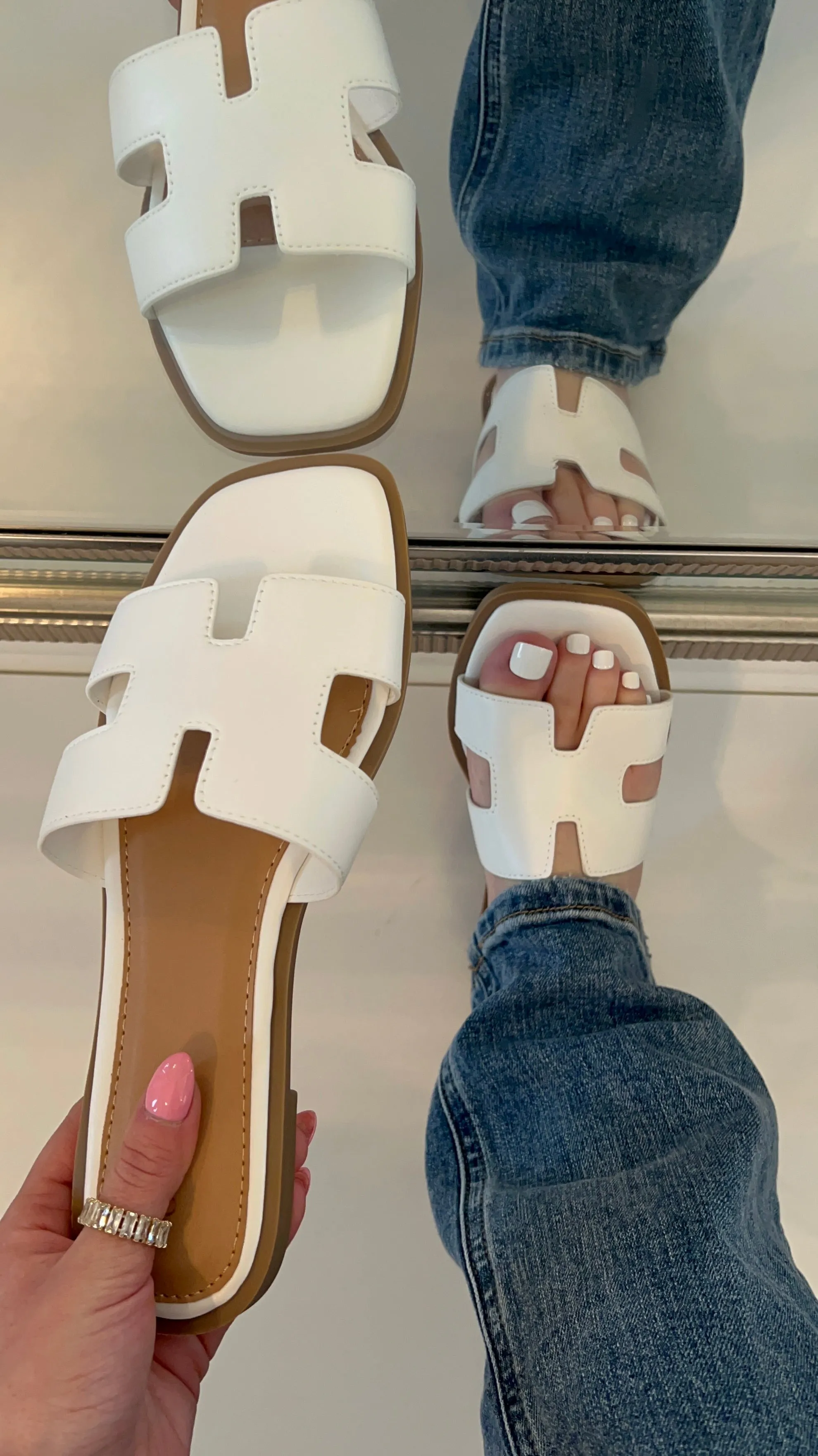 Natalie - White Sandal