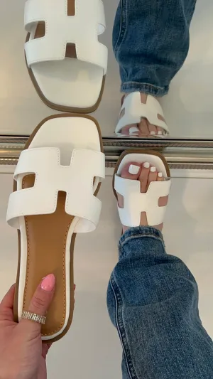 Natalie - White Sandal