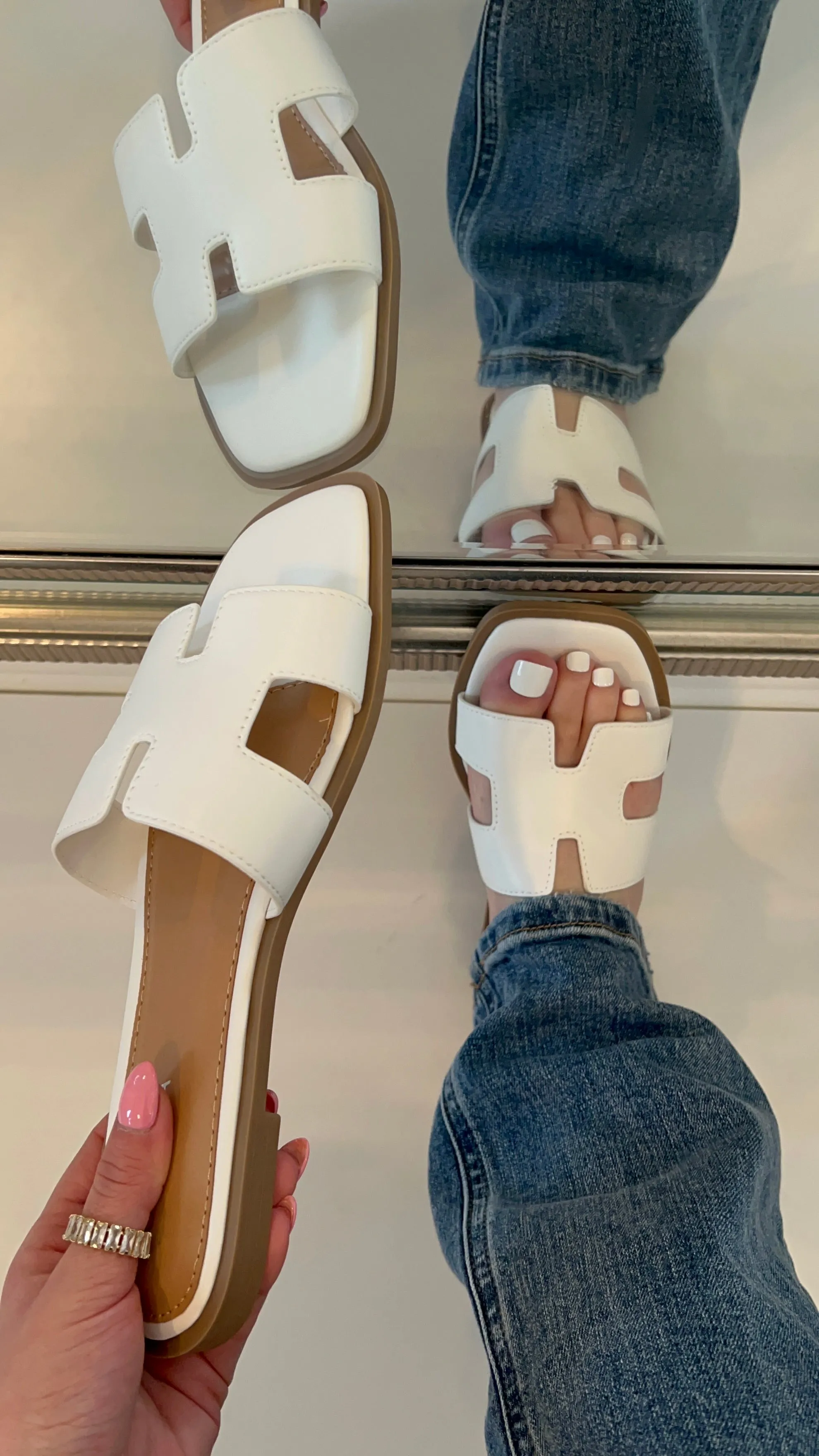 Natalie - White Sandal