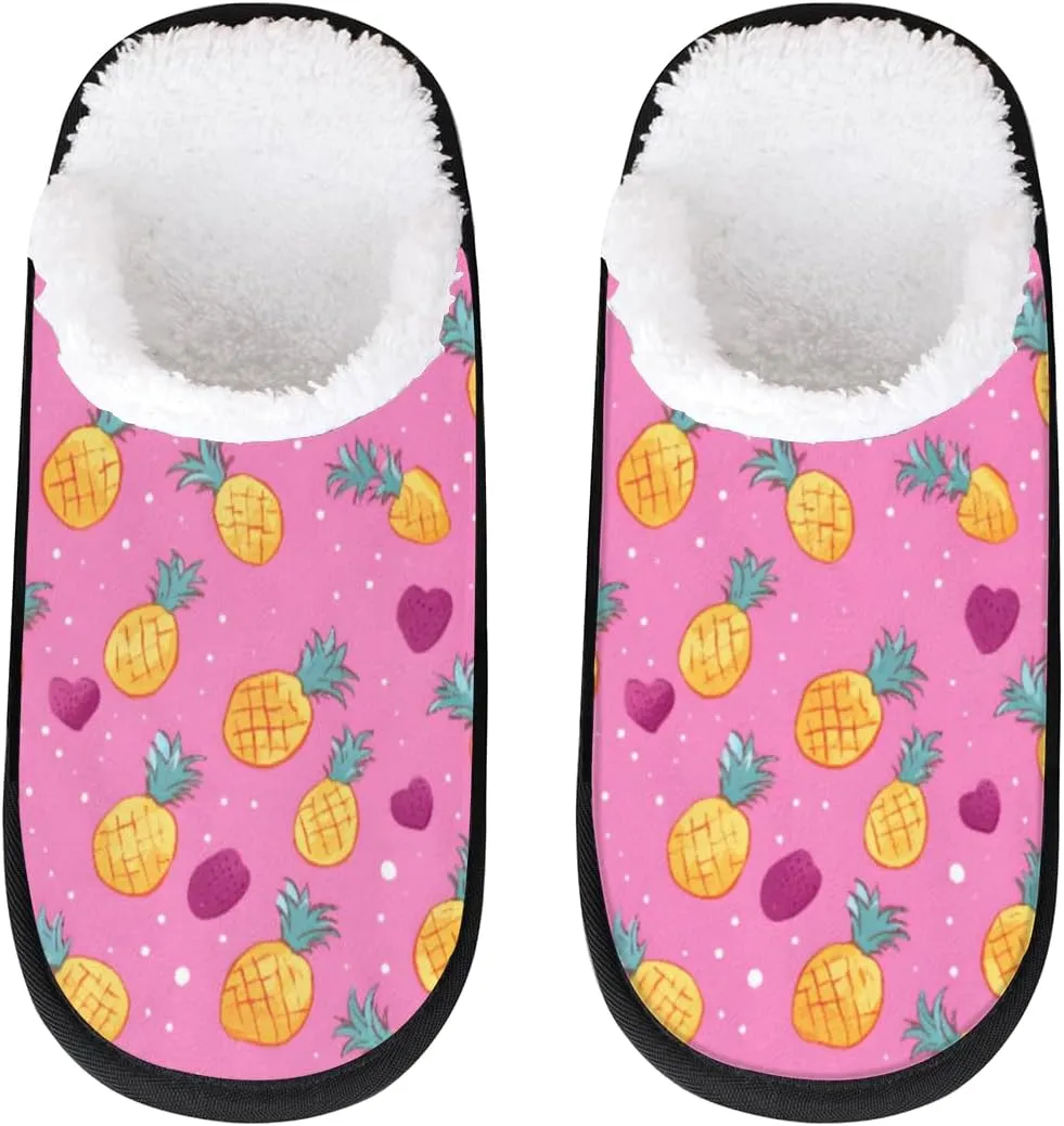 Nectarines Women's Indoor Bedroom Slippers Soft Fuzzy Slip On House Slippers for Winter Bedroom Outdoor