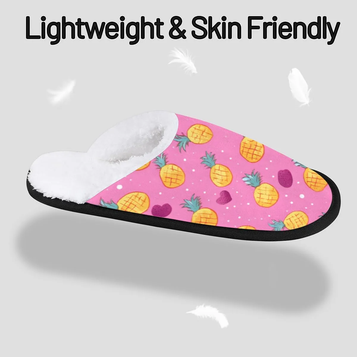 Nectarines Women's Indoor Bedroom Slippers Soft Fuzzy Slip On House Slippers for Winter Bedroom Outdoor