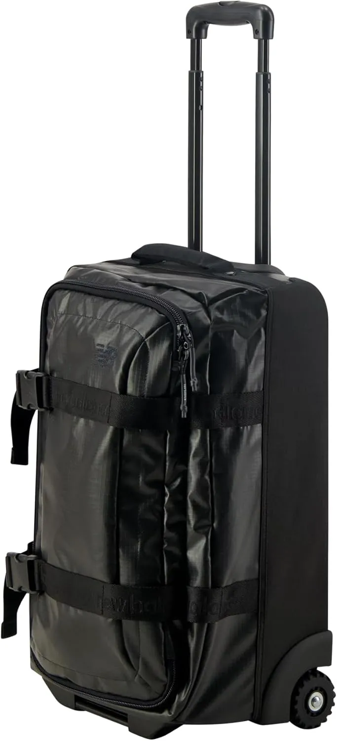 New Balance 20.5 Inch Soft Trolley Bag, Pro Players Rolling Suitcase, Carry On Luggage with Spinner Wheels, Black
