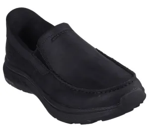 NEW Men's SKECHERS SLIP-INS RELAXED FIT: POLLARD - OSGOOD Black LEATHER Shoes AUTHENTIC IN BOX