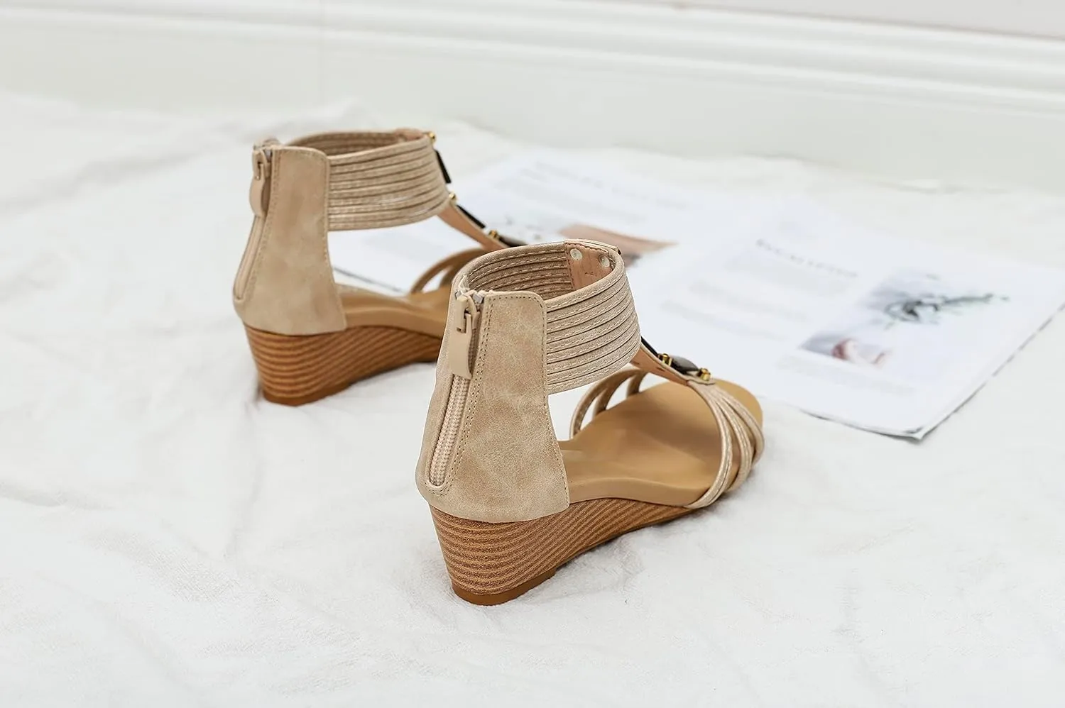 NEW Wedge Sandals for Women Open Toe Casual Summer Roman High Heel Beach Sandals