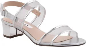 NINA Ganice - Women's Mesh Block Low-Heel Hook & Loop Dressy Sandal Shoes- Elegant and Comfortable Womens's heeled Sandals - Casual and Dress