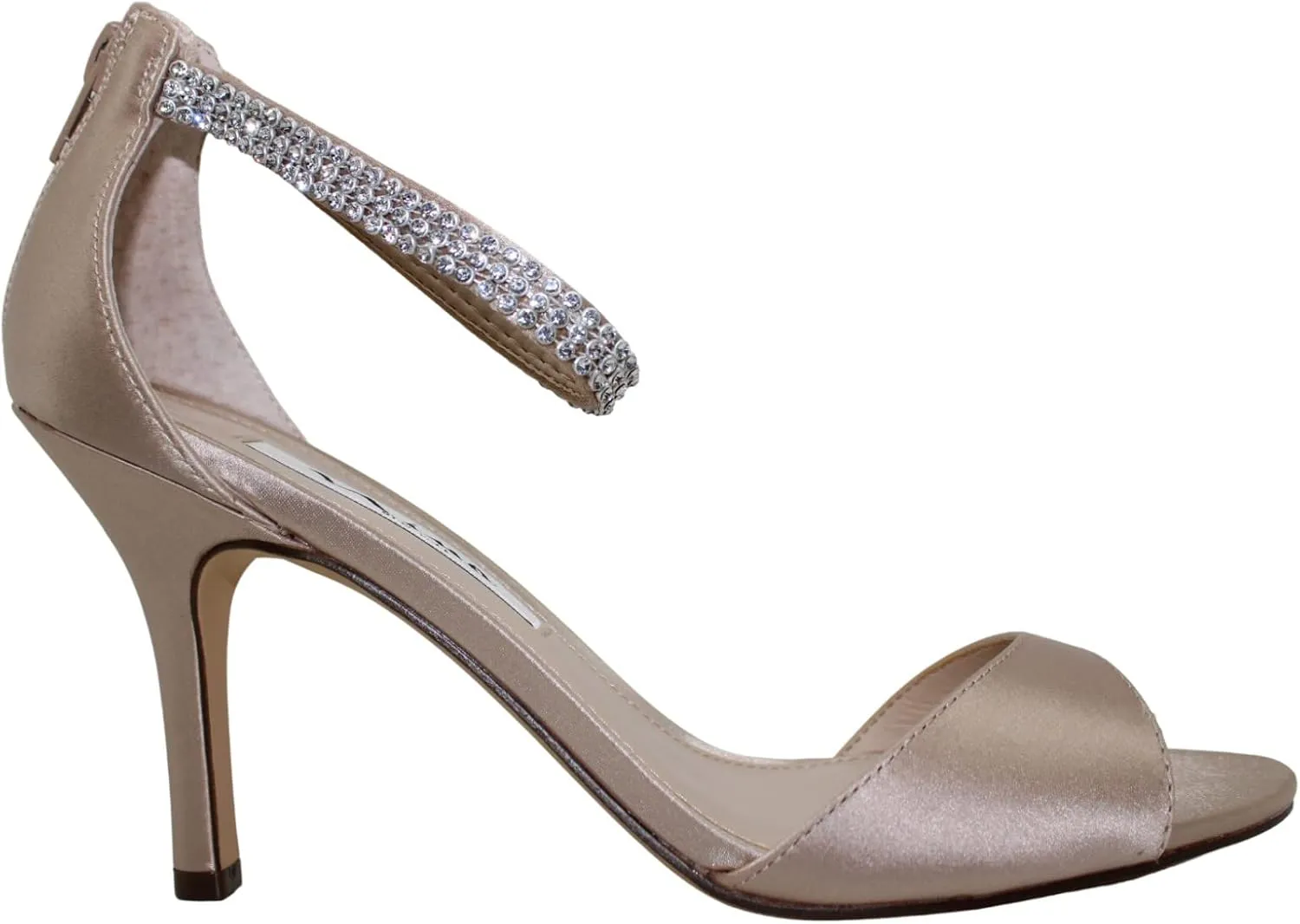 NINA Womens Volanda Satin Embellished Dress Sandals