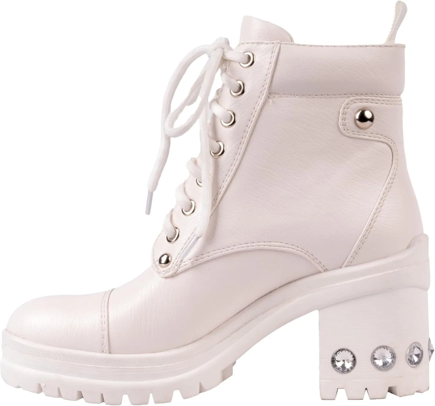Ninety Union Thunder Rhinestone Heel Combat Bootie