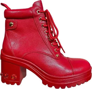 Ninety Union Thunder Rhinestone Heel Combat Bootie