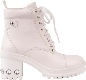 Ninety Union Thunder Rhinestone Heel Combat Bootie